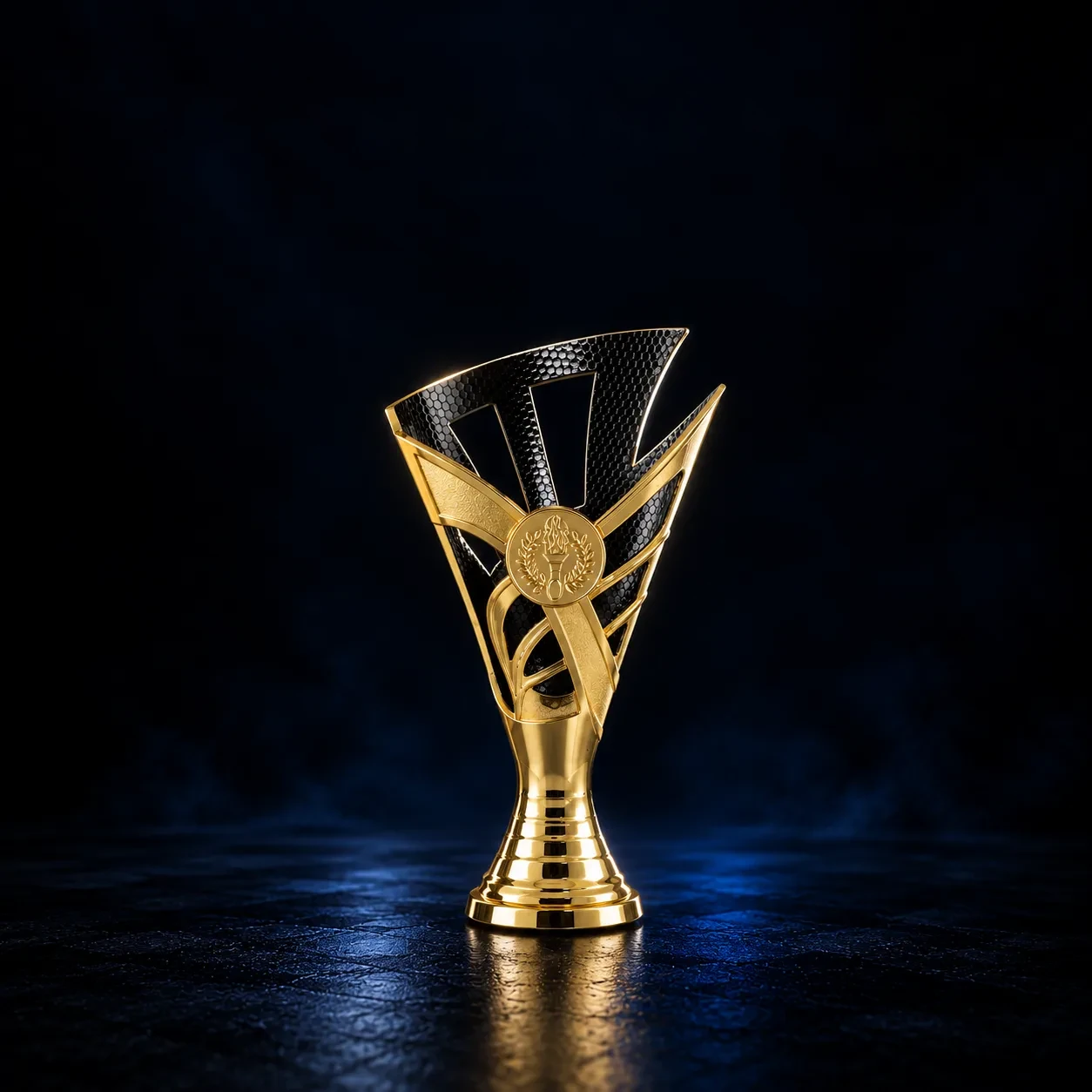 Gold and black trophy component