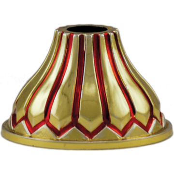 Bright Gold Bell Stem/Riser with Red Trim in 4 sizes