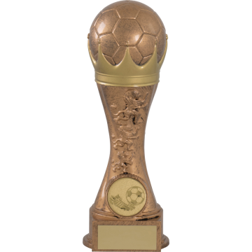 Three Lions Football   Award in Antique Gold for 1" Centre 4 sizes