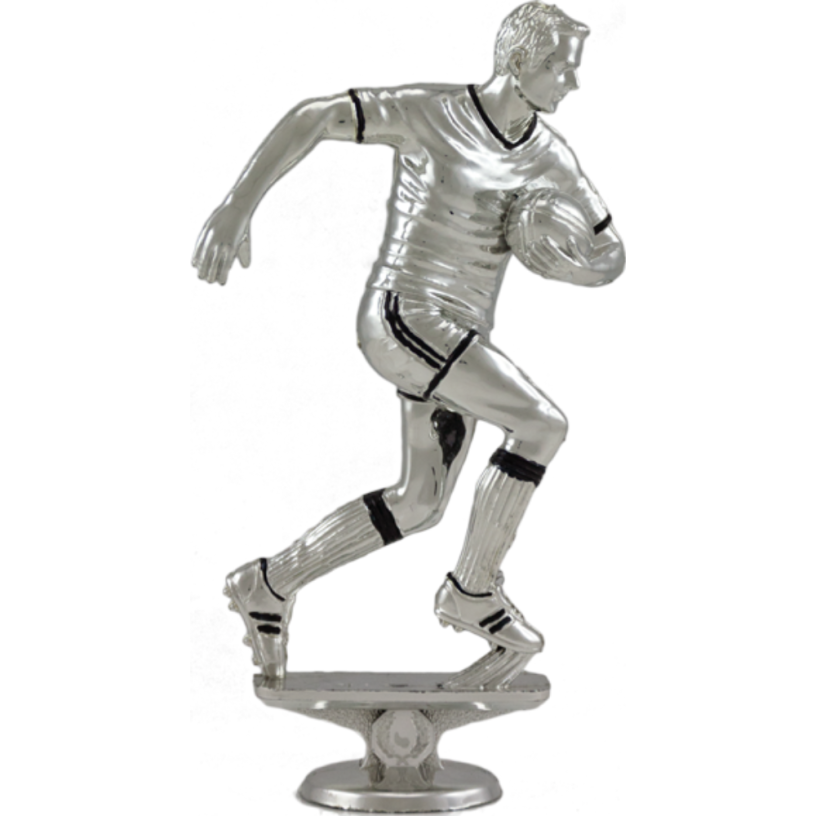 Rugby Player Running in Bright Silver with Black Trim | SDL Trophy