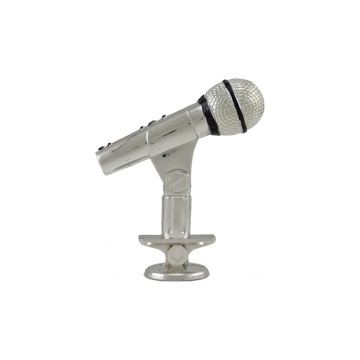 Microphone top in Bright Silver with Black Trim