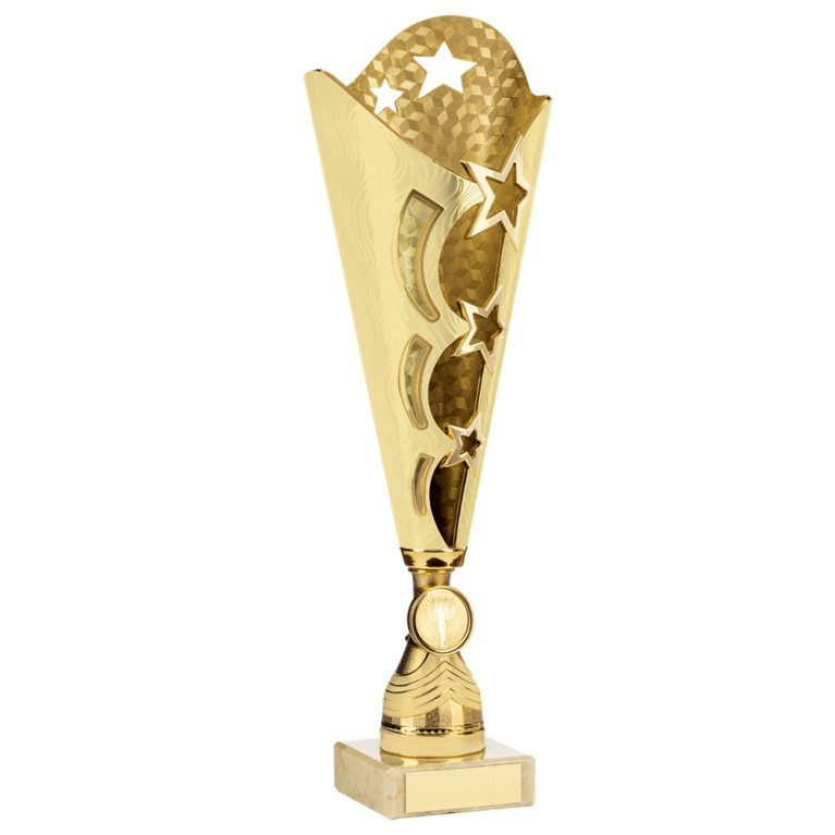 Bright Gold Tone Cup Trophy  in 3 sizes