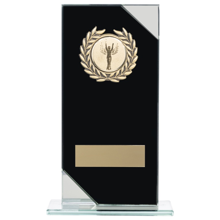 Glass Plaque in Black and Clear 3 Sizes