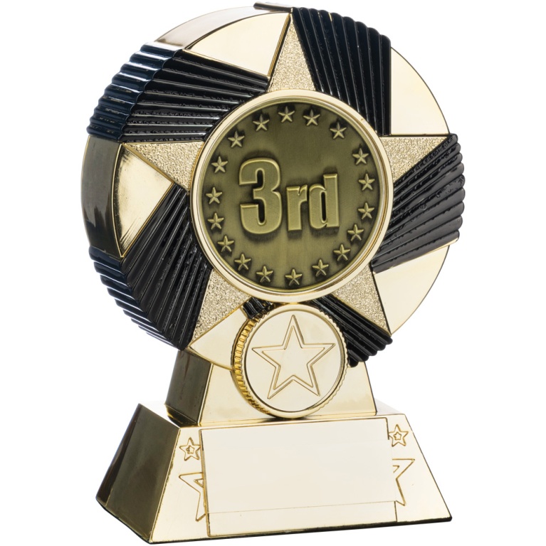 Two Tone Stand  1st  2nd 3rd Placing   Gold and Black 3 sizes