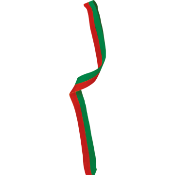 22mm Green Red Ribbon with Ring