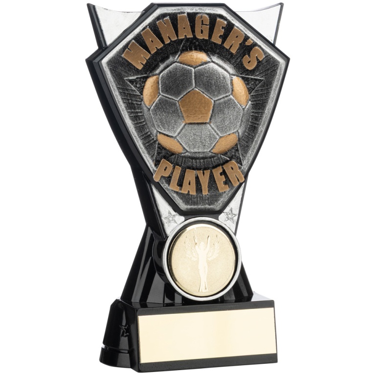 Two Tone  Stand Ant.Silver and Black Football Managers Player 4 sizes