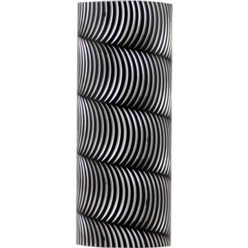 Black/Silver 40mm diameter Cut Aluminium Tube 3 sizes