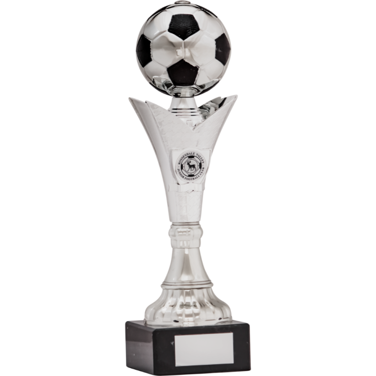 Bright Silver Ball on stem with marble base 4 sizes