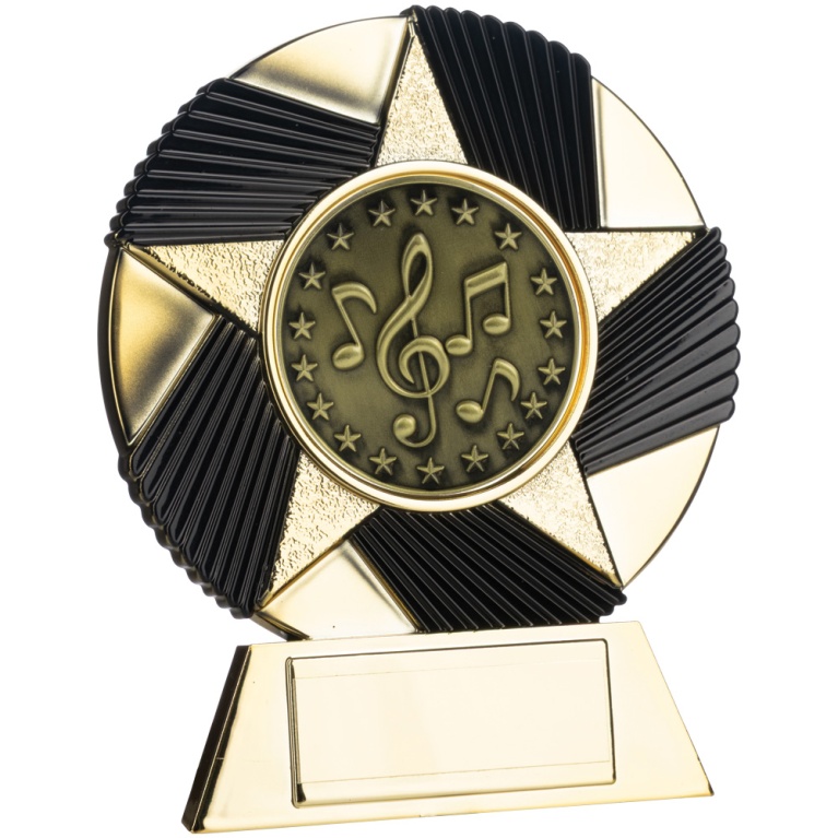 Two Tone Stand  Music Note   Gold and Black 4 sizes