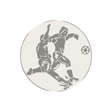 50mm Insert Silver Football Players