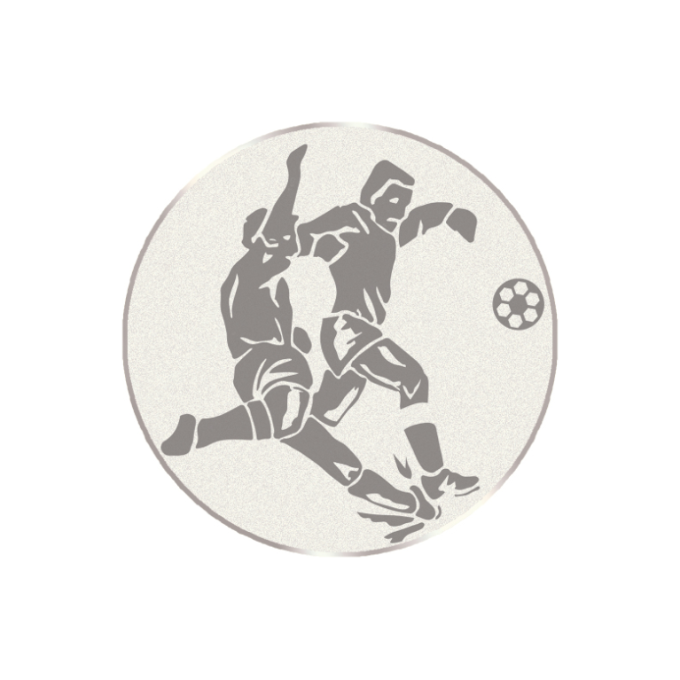 50mm Insert Silver Football Players