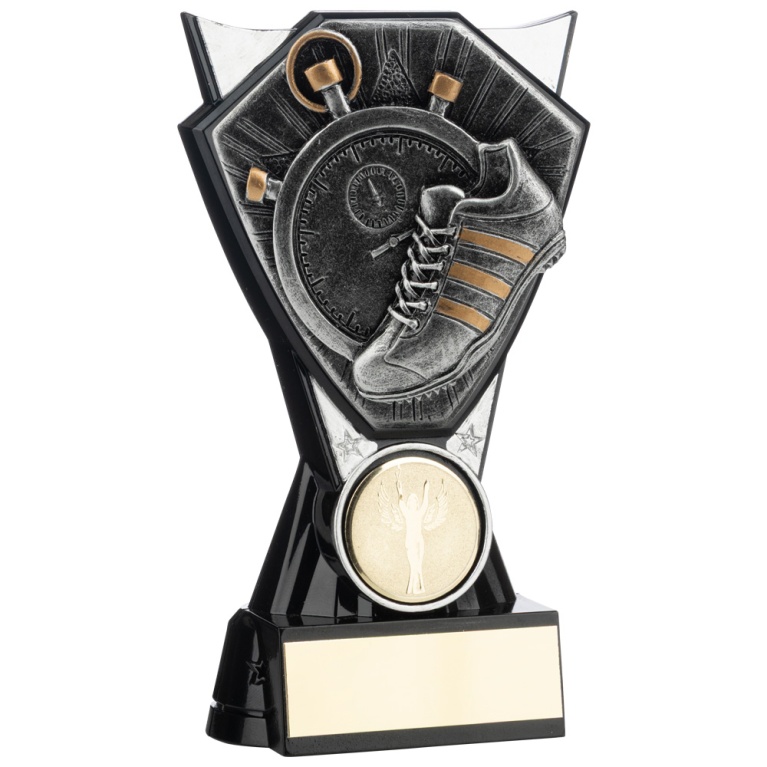 Two Tone  Stand  Athletics Shoe and Watch  Silver  and Black  4 sizes