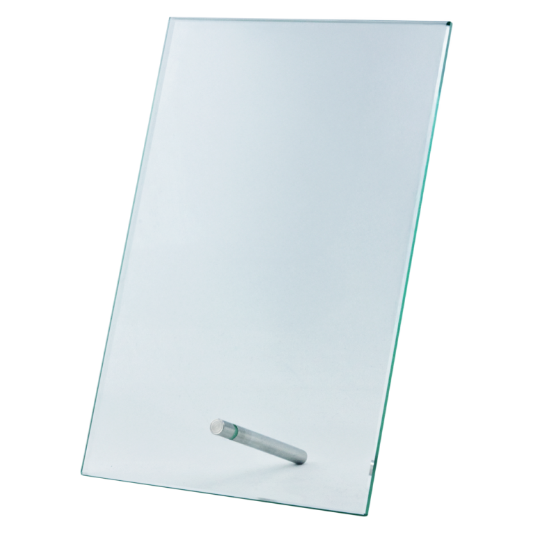 Glass Rectangle with Chrome Stand Attatcment in 3 sizes