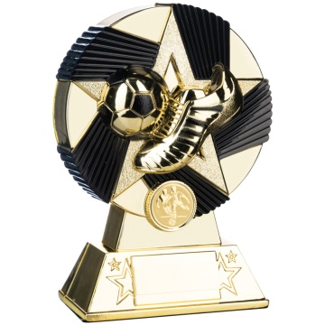 Two Tone Boot and Ball in Bright Gold and Black 3 Sizes