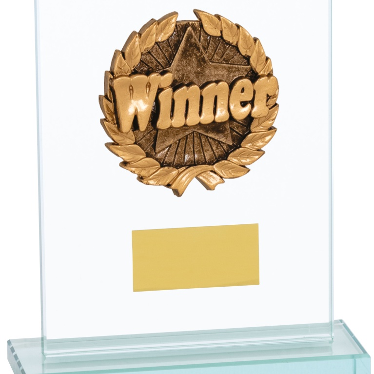 Glass Plaque with 1,2,3 Placing Trim in 3 sizes