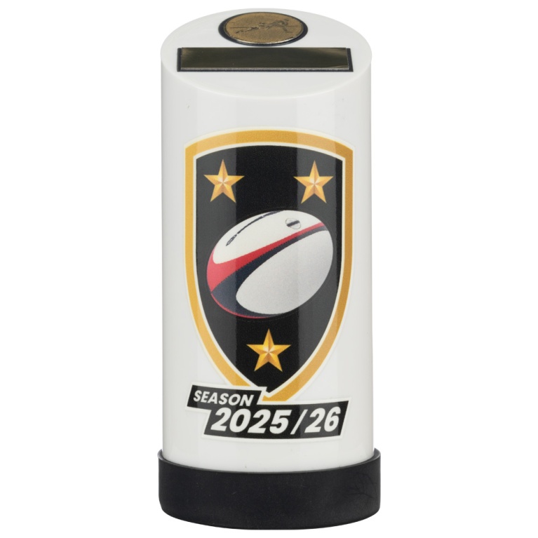 2025/2026 Rugby in White  With Black Band 3 Colours