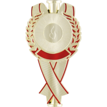 Bright Gold Stem/Riser/Spacer with Red Trim 1" centre 1 size