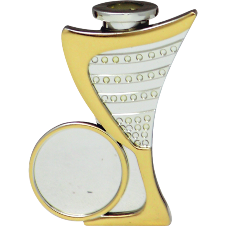 Bright Silver Stem/Riser with Gold Trim 1" centre 3 sizes