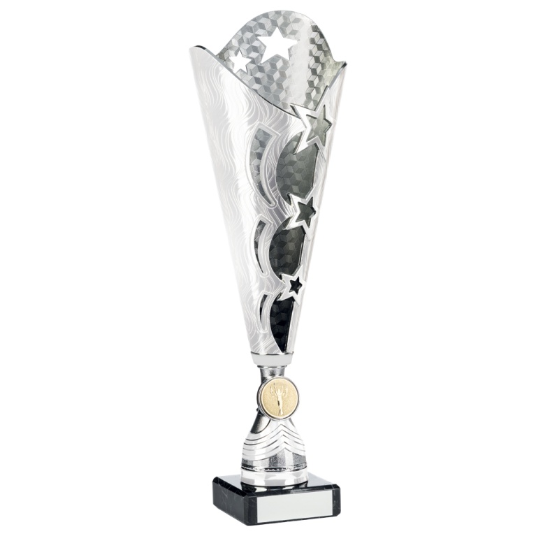 Bright Silver Tone Cup Trophy  in 3 sizes