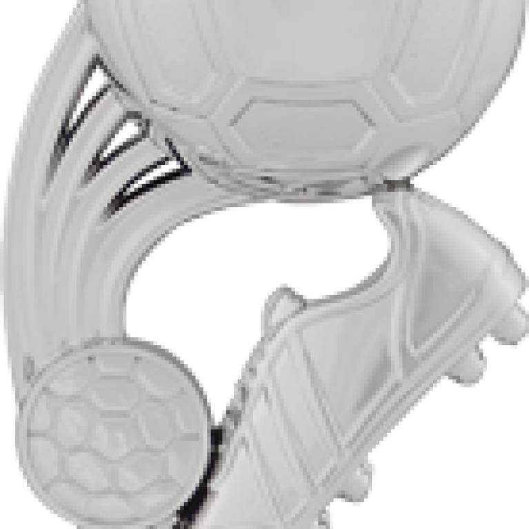 Football Boot and Ball in Silver 1 size