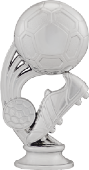 Football Boot and Ball in Silver 1 size