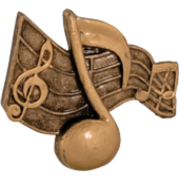 Antique Gold Music Note Trim with Highlights