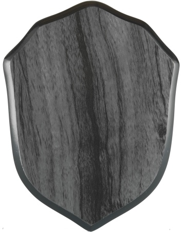 Wooden Shield with Strut in Silver Wood effect in 3 sizes