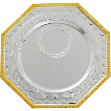 Silver Plated Salver with Gold Trim 3 sizes