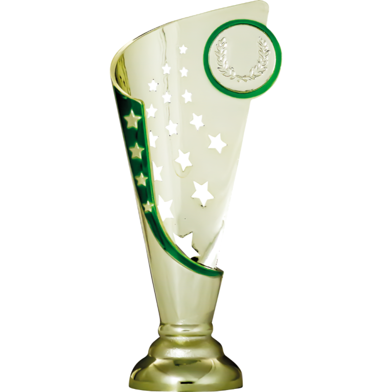 Bright Gold Cup/Riser with Green Trim and 1" Centre 1 sizes