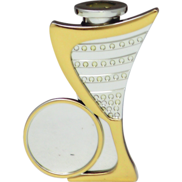 Bright Silver Stem/Riser with Gold Trim 1" centre 3 sizes