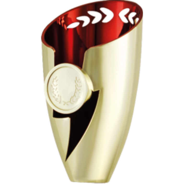 Bright Gold Cup/Riser with Red trim and 1" Centre 2 sizes