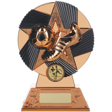 Two Tone Boot and Ball in Bright Bronze and Black 3 Sizes