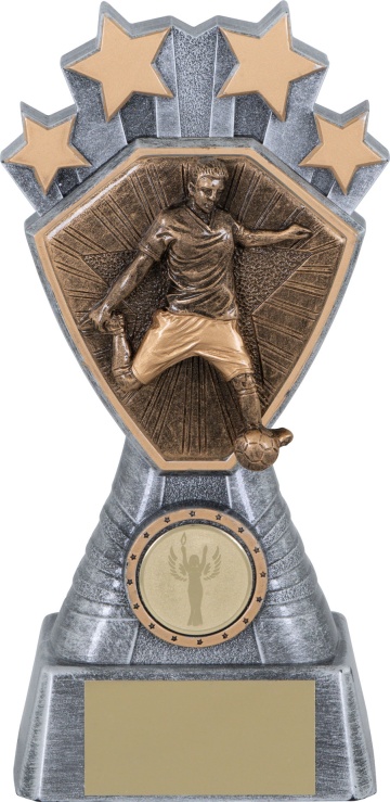 Heavy Composite Award with Male Football Insert in 4 sizes