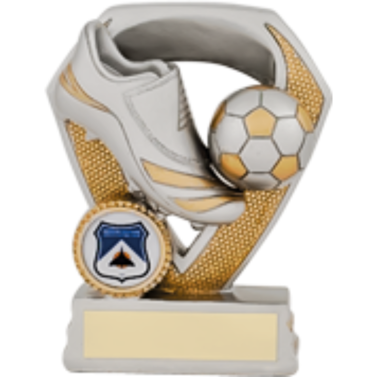 Boot and Ball in Silver/Gold for 1" Centre 3 sizes