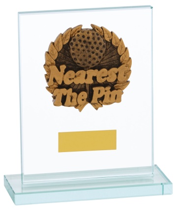 Glass Plaque with Golf Trim Nearest Pin in 1 size