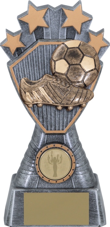 Heavy Composite Award with Male/ Female Football Insert in 4 sizes
