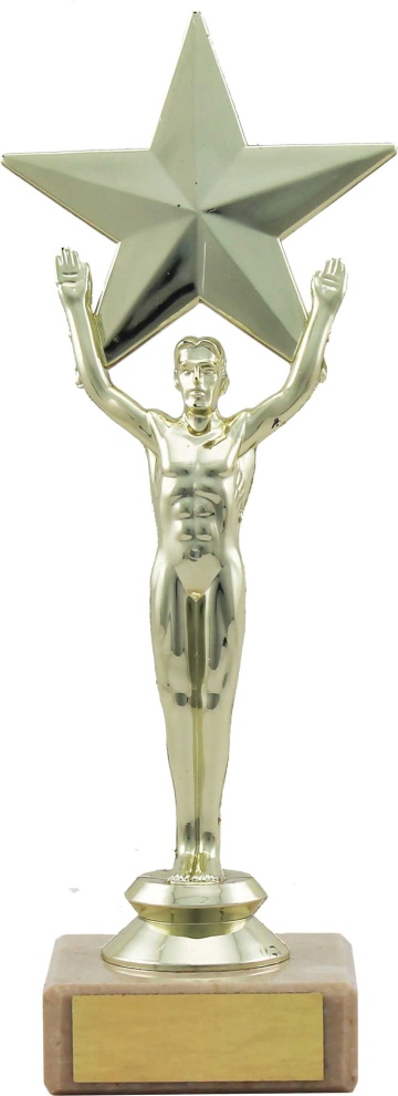 Victory Male with Star in Bright Gold
