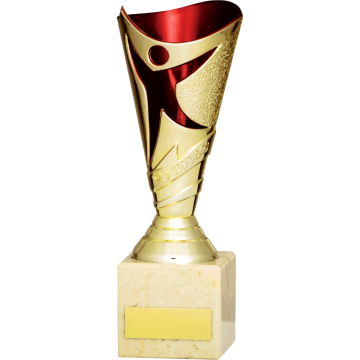 All Activity with Bright Gold Abstract Top with Red Trim Marble Base in 2 sizes