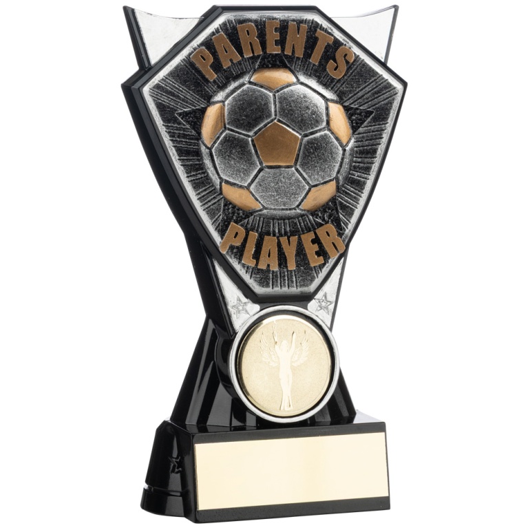 Two Tone  Stand Ant.Silver and Black Football Parents  Player 4 sizes