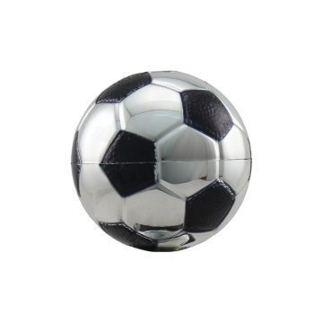 Bright Silver Football Ball Top with Black Trim top 4 sizes