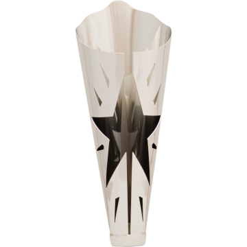 Bright Silver Metal Cup/Riser with Laser Cut Design 3 sizes