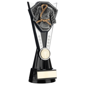 Two Tone Stand Martial Arts   Silver  and Black  4 sizes