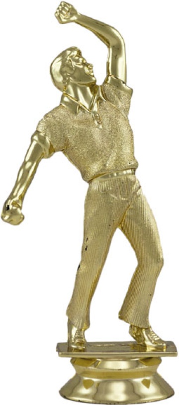 Cricket Bowler in Bright Gold