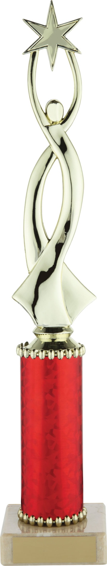 All Activity with Bright Gold Abstract Top with Red Trim Marble Base in 5 sizes