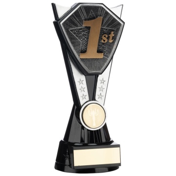 Two Tone Stand 1st Place Silver  and Black  4 sizes