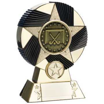 Two Tone Stand  Hockey Sticks and Goal  Gold and Black 4 sizes