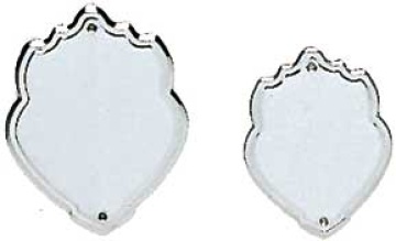 Plated in Chrome, Metal Record Shield 3 sizes