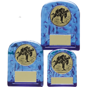 Blue Acrylic Plaque with 50 mm Centre in 3 sizes