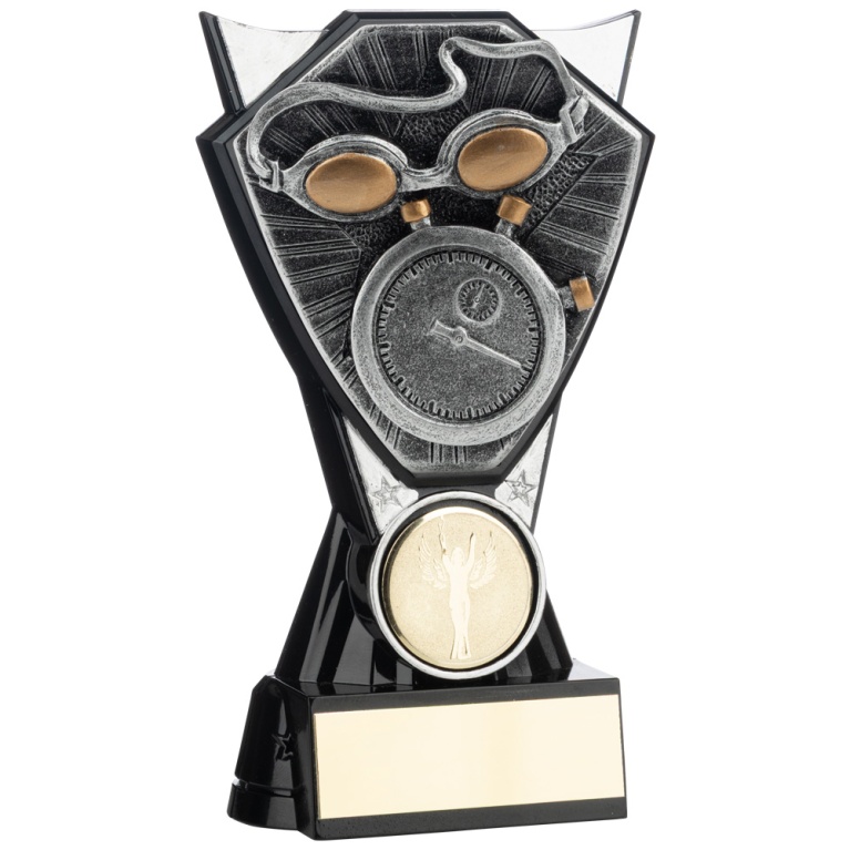 Two Tone  Stand  Swimming Goggles and Watch and Silver  Black  4 sizes