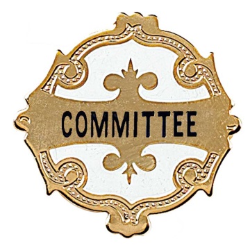 Club and School Officials Round Design  Badge